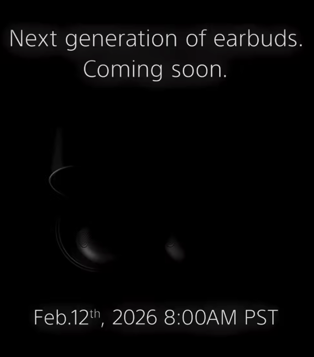 索尼官宣新品耳机2月13日发布 大概率为WF-1000XM6降噪豆迭代款